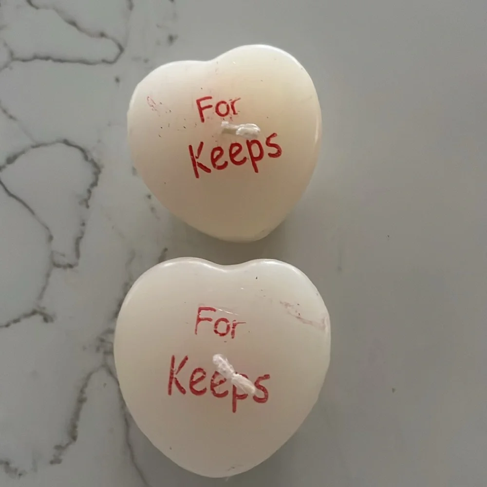 5 Heart shaped conversation candles